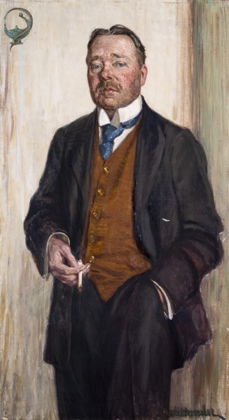 Gerda Wallander, "Porträtt av Hjalmar Söderberg", 1916, olja på duk