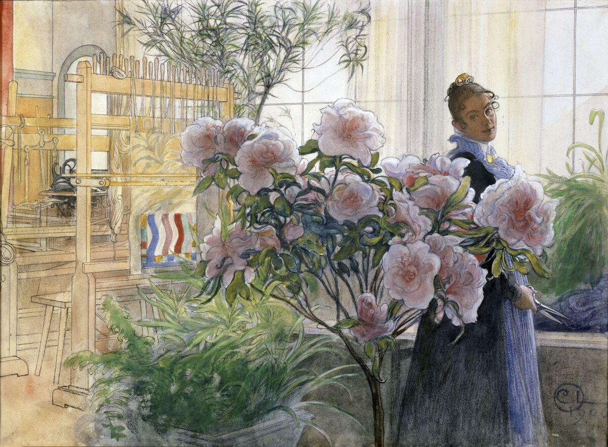 Carl Larsson, Azalea, 1906, watercolour. Photo: Tord Lund/Thielska Galleriet