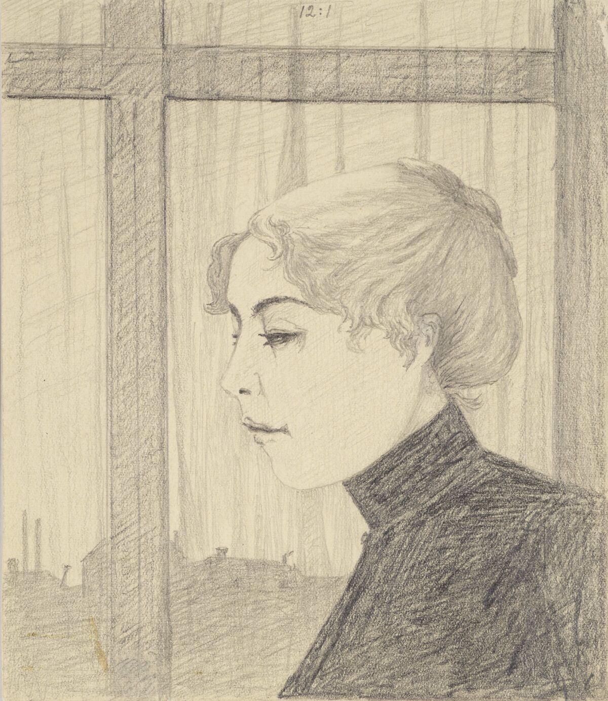 Hjalmar Söderberg, Maria von Platen, teckning. Göteborgs univers