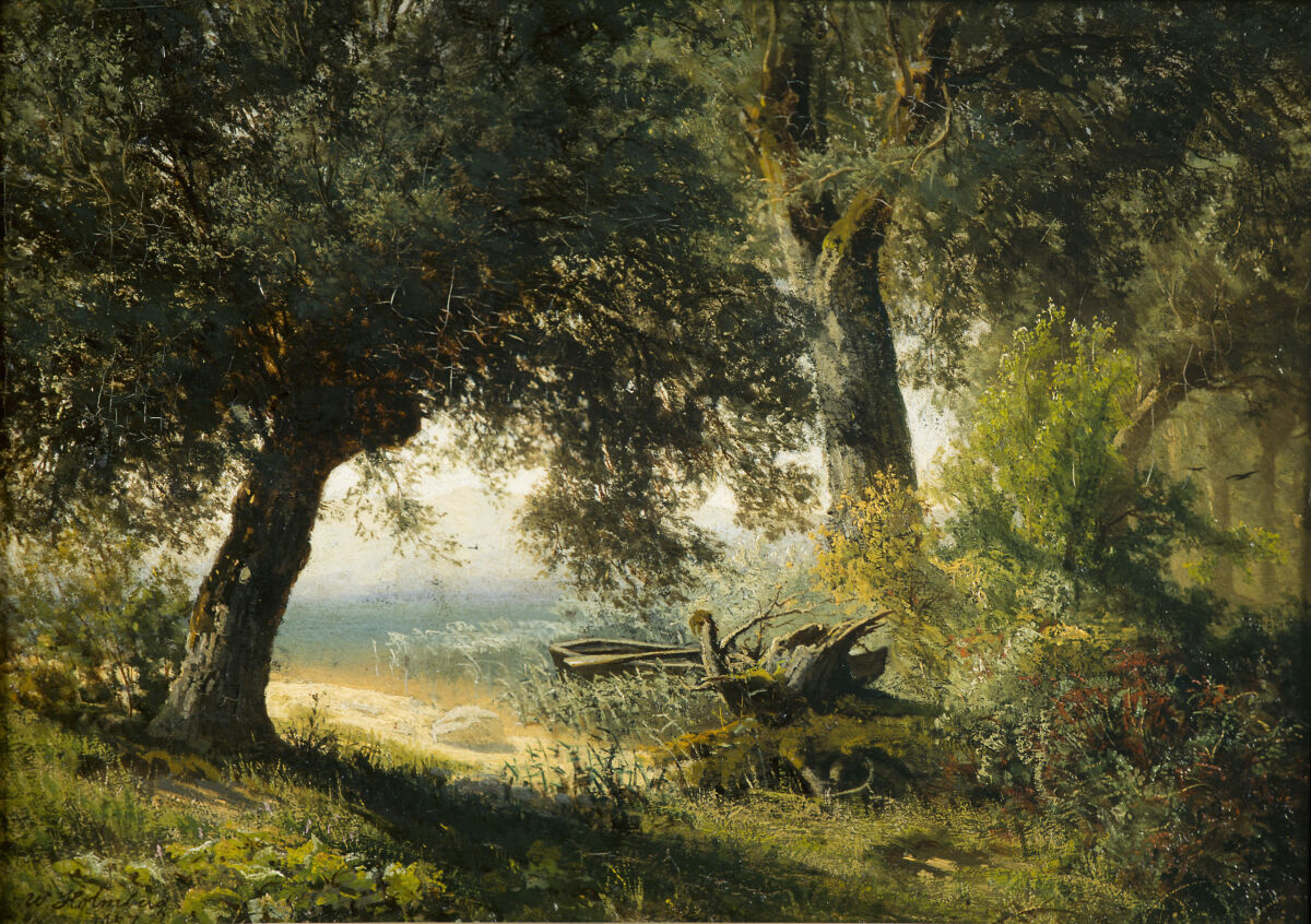 Werner Holmberg, Eka på strand, 1857, Villa Gyllenberg