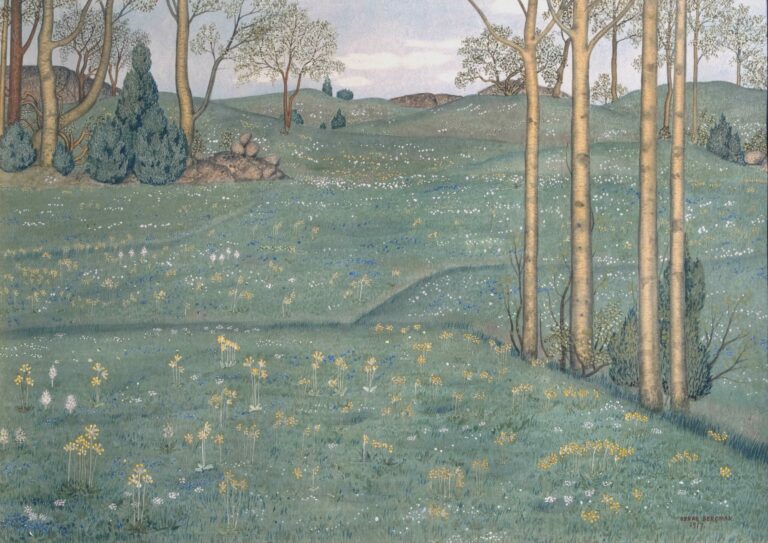Oskar Bergman, Blommande äng, Runmarö, 1917, Thielska Galleriet
