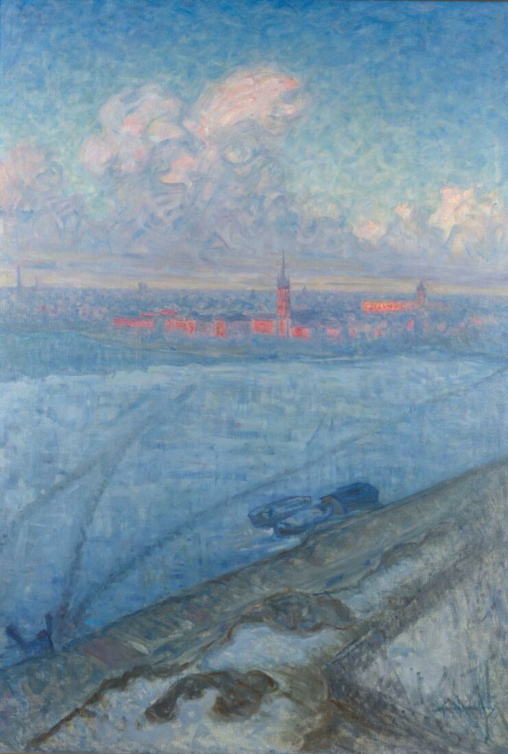Eugène Jansson, <em>Staden i solnedgång</em>, 1897, Thielska Galleriet