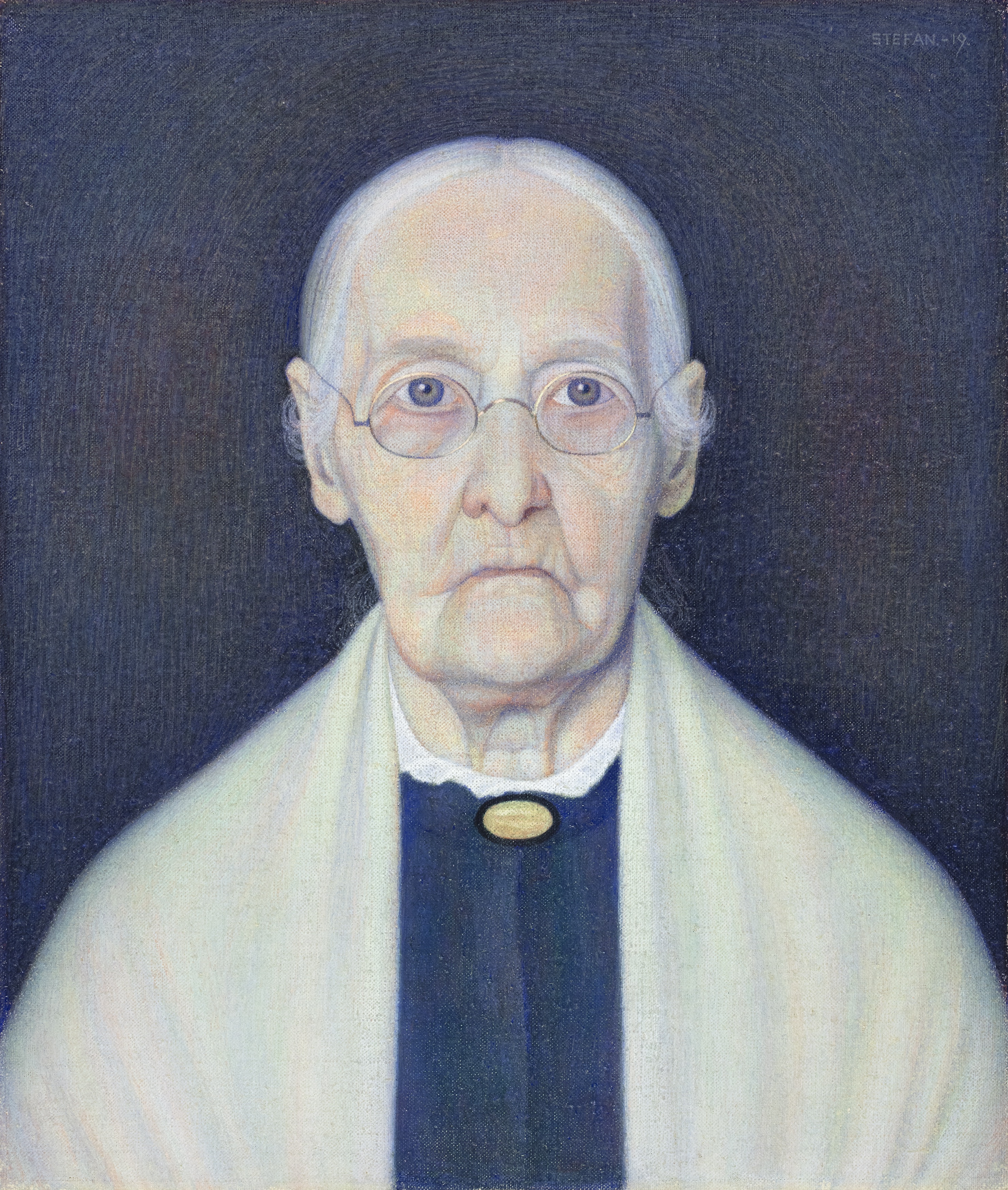 Stefan Johansson, Porträtt av mor, 1919, Norrköpings konstmuseum
