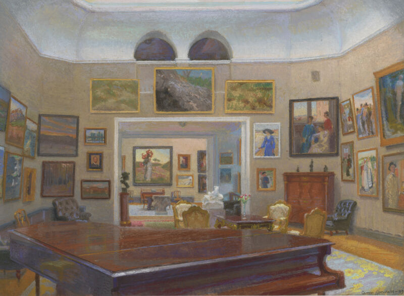 Aron Jerndahl, <em>Thielska Galleriet</em>, interiör, 1929, Thielska Galleriet. Foto: Per Myrehed