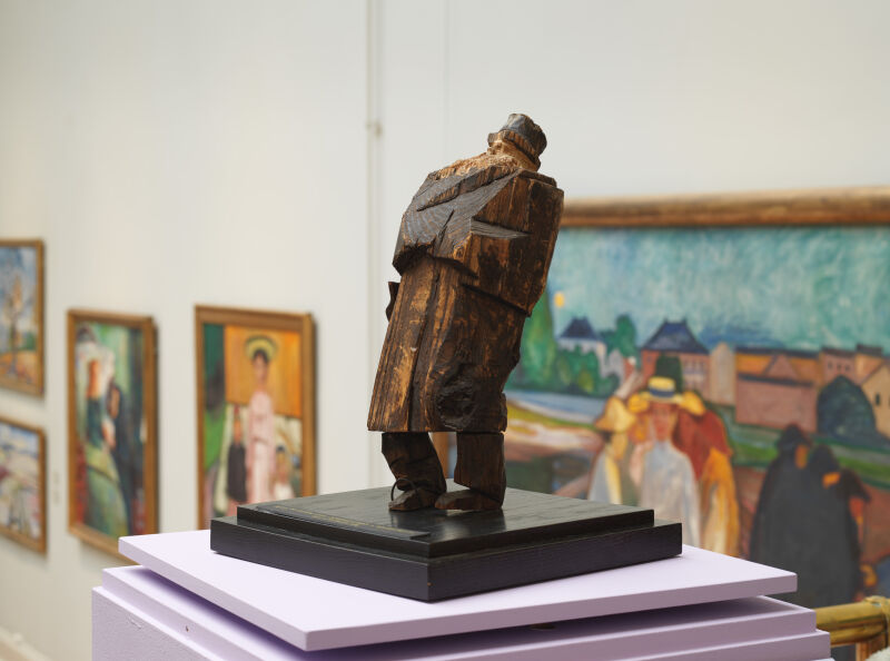 Axel Döderhultarn Petersson, Adjunkten Beronius, Thielska Galleriet. Foto: Per Myrehed