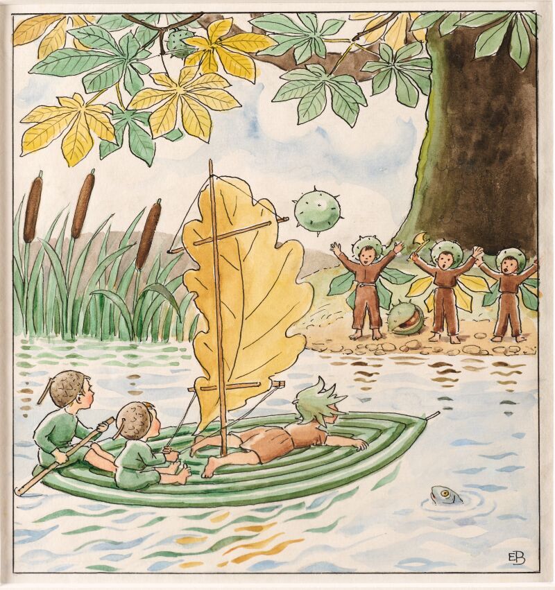 Elsa Beskow, Ocke, Nutta och Pillerill, 1939, privat ägo. Foto: Urban Jörén.