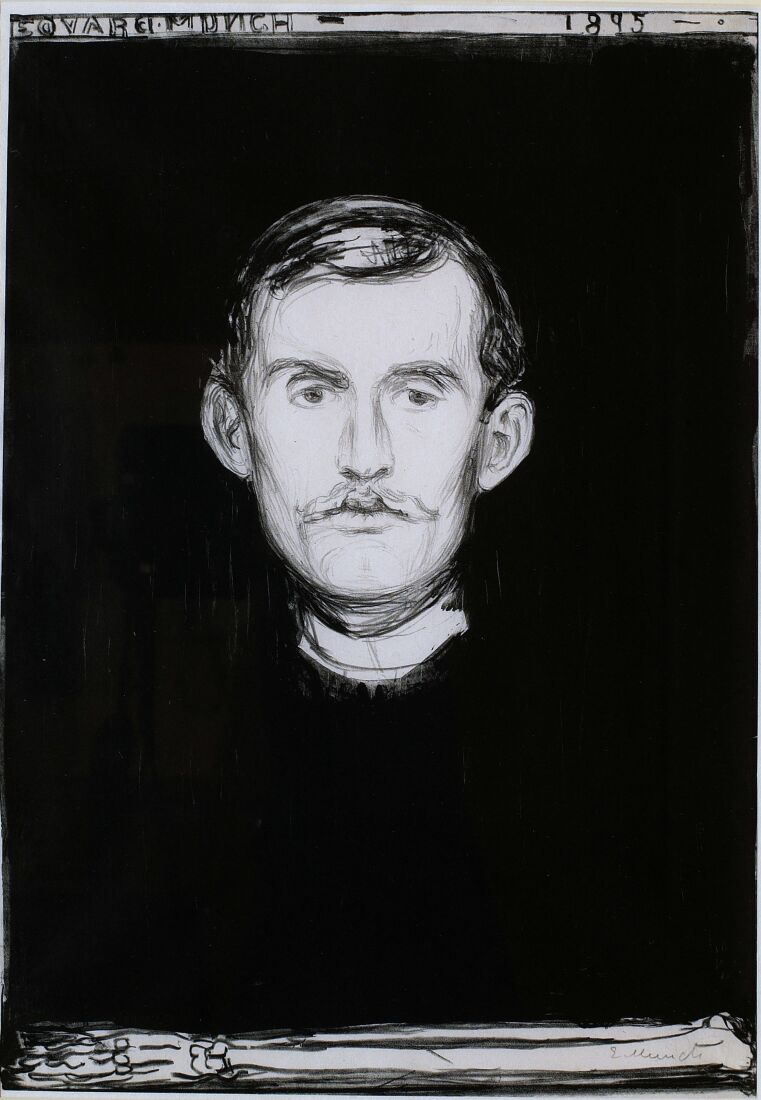 Edvard Munch, Självporträtt, 1895, Thielska Galleriet