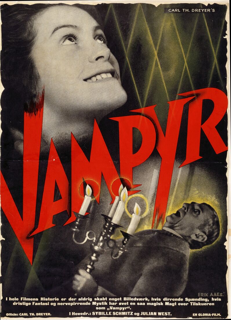 Carl Th. Dreyer, Filmaffisch, Vampyr, 1932, Det Danske Filminstitut
