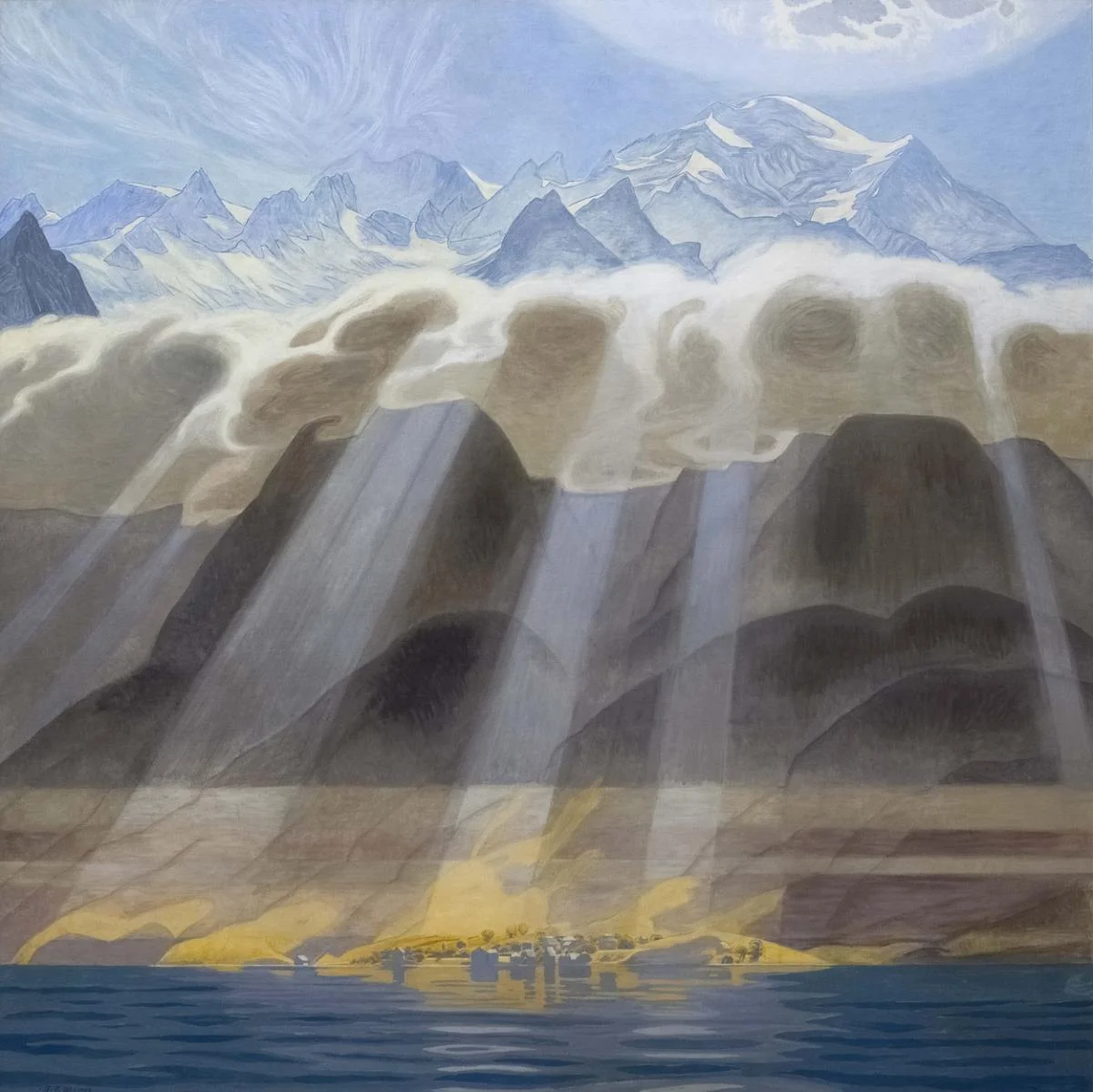 Jens Ferdinand Willumsen, Sol över Söderns berg, 1902, Thielska Galleriet